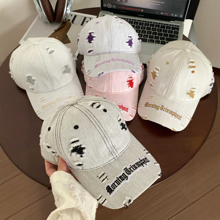 Women's Distressed Denim Baseball Cap Stornfield