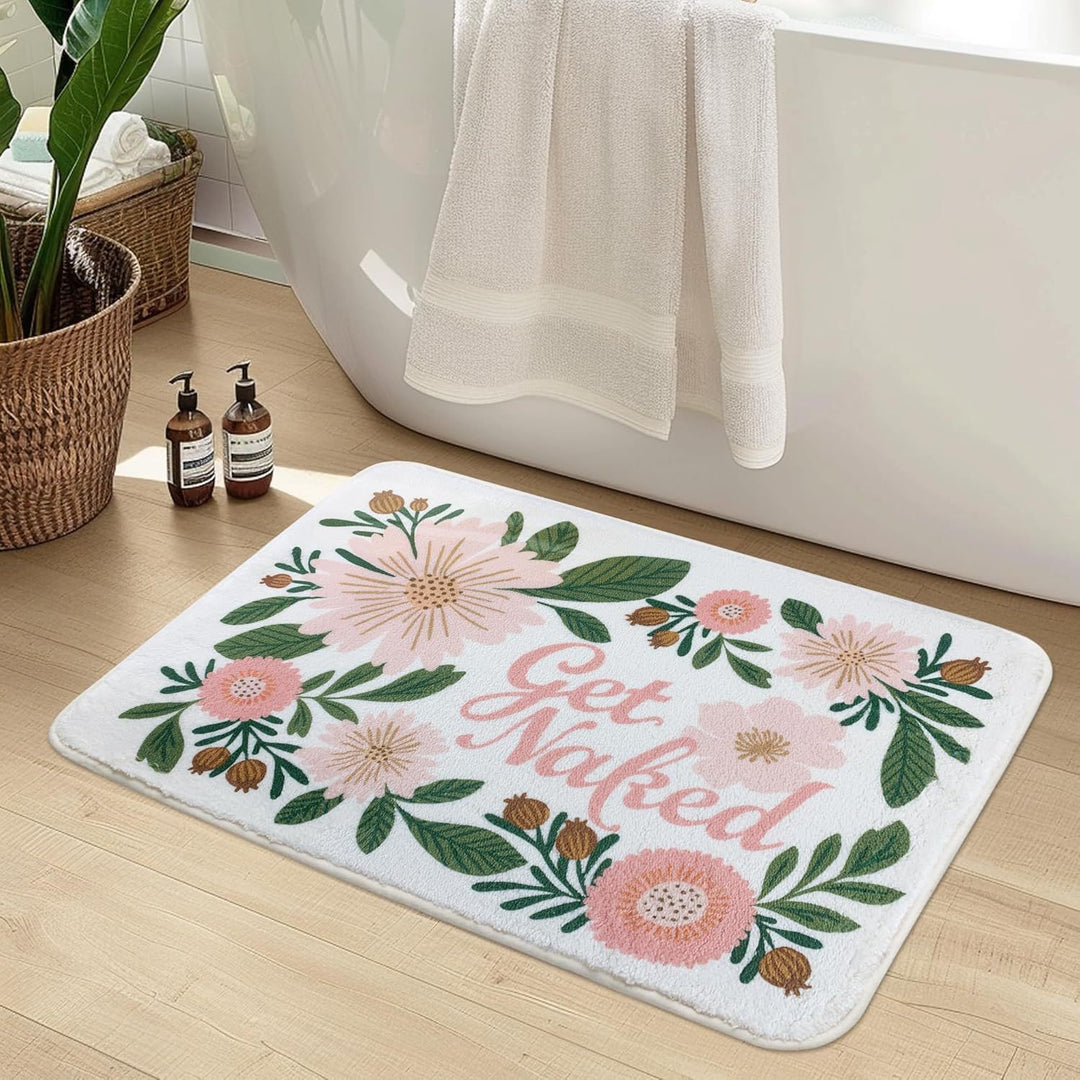 Luxurious Floral Design Bath Mat Stornfield