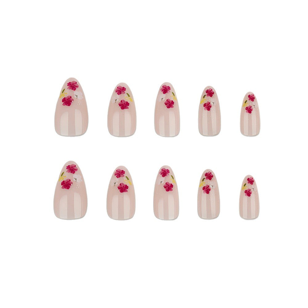 Elegant artificial nails with floral decorations Stornfield