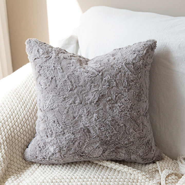 Cozy decorative cushion with textured surface