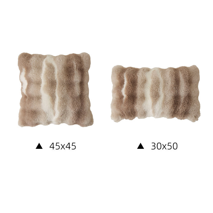 Luxurious faux fur decorative cushion set Stornfield
