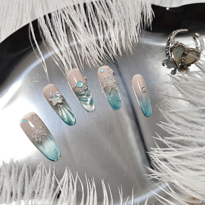 Artificial nails with glittering summer design Stornfield