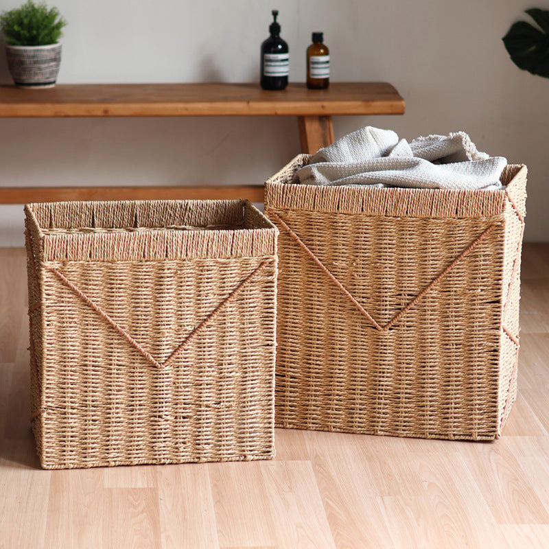 Storage basket made of braided rattan Stornfield