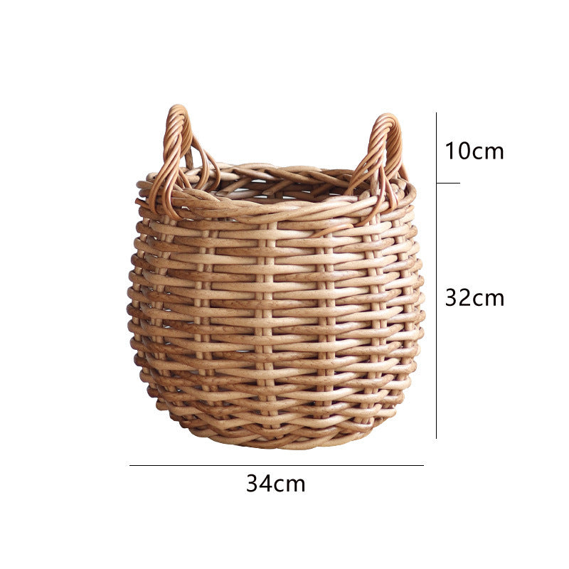 Handwoven basket with practical handles Stornfield