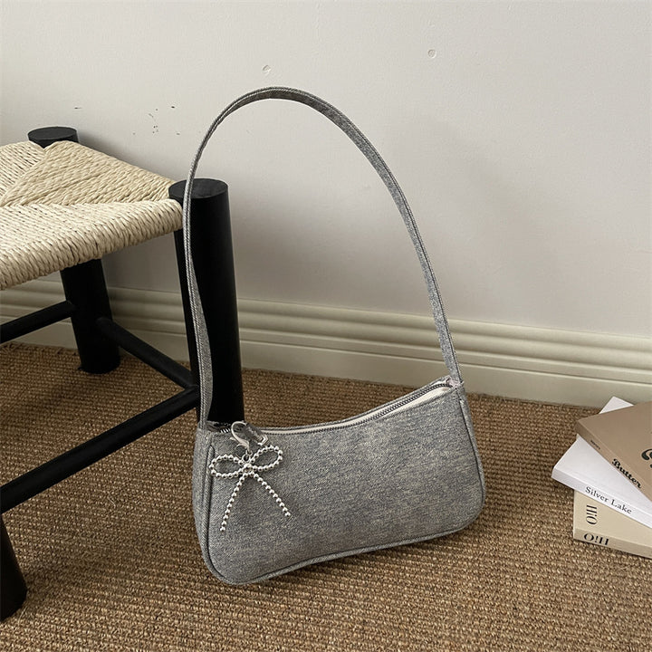 Bow-Accent Crossbody Handbag