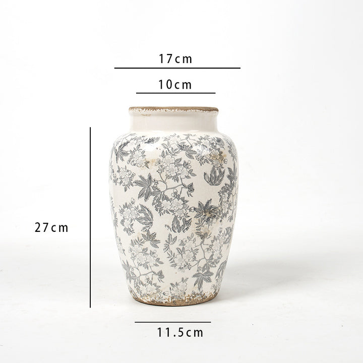 Floral Ceramic Vase with Artistic Design Stornfield