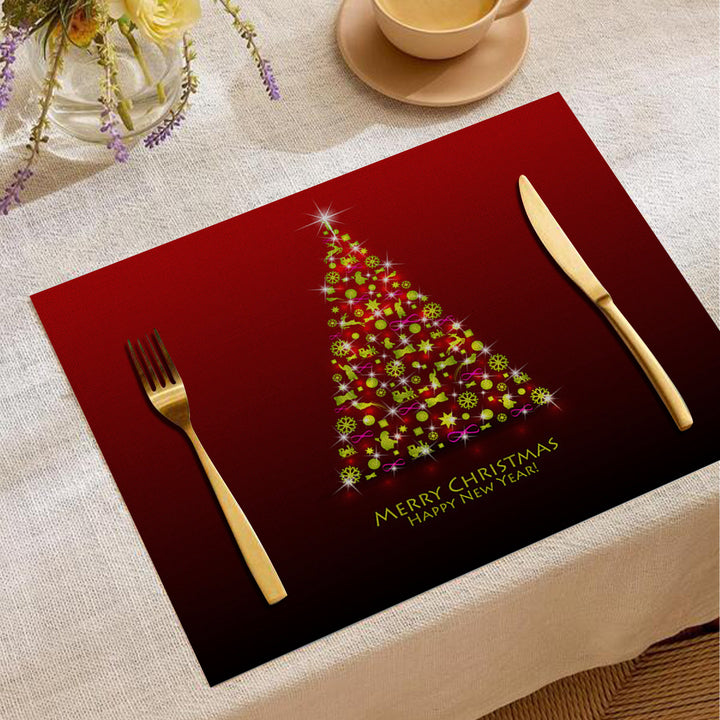 Festive Christmas-Themed Table Placemats