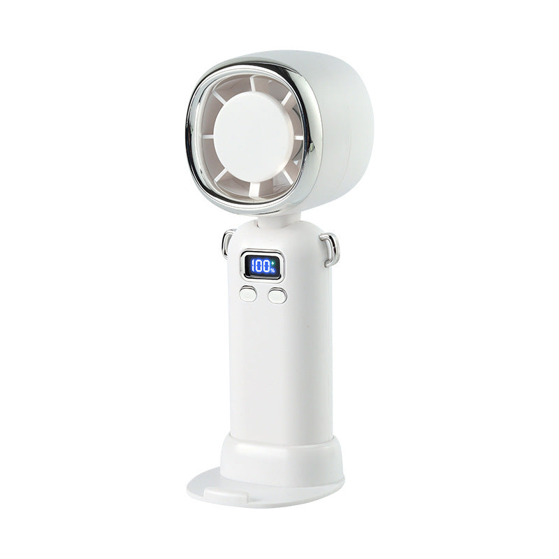 Women portable handheld fan with LCD display and powerful battery Stornfield