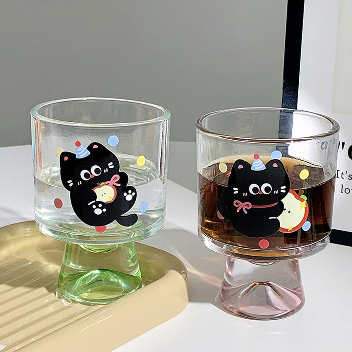 Playful drinking glass with cat motif Stornfield