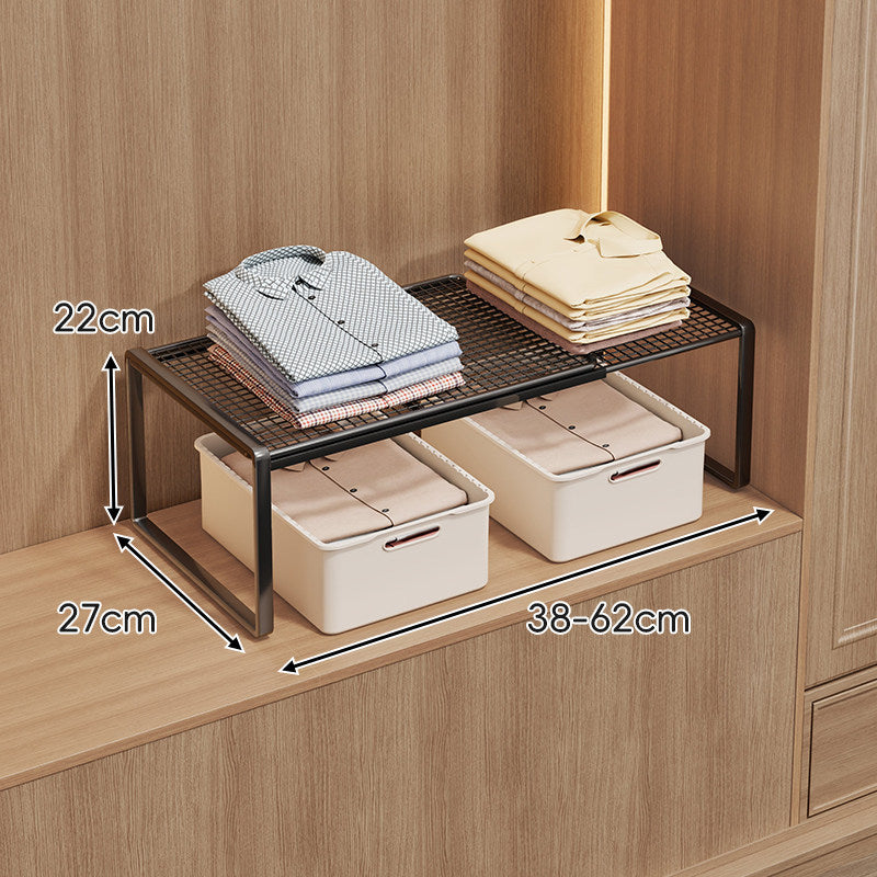 Adjustable Mesh Shelf Riser for Closet Countertop and Cabinet