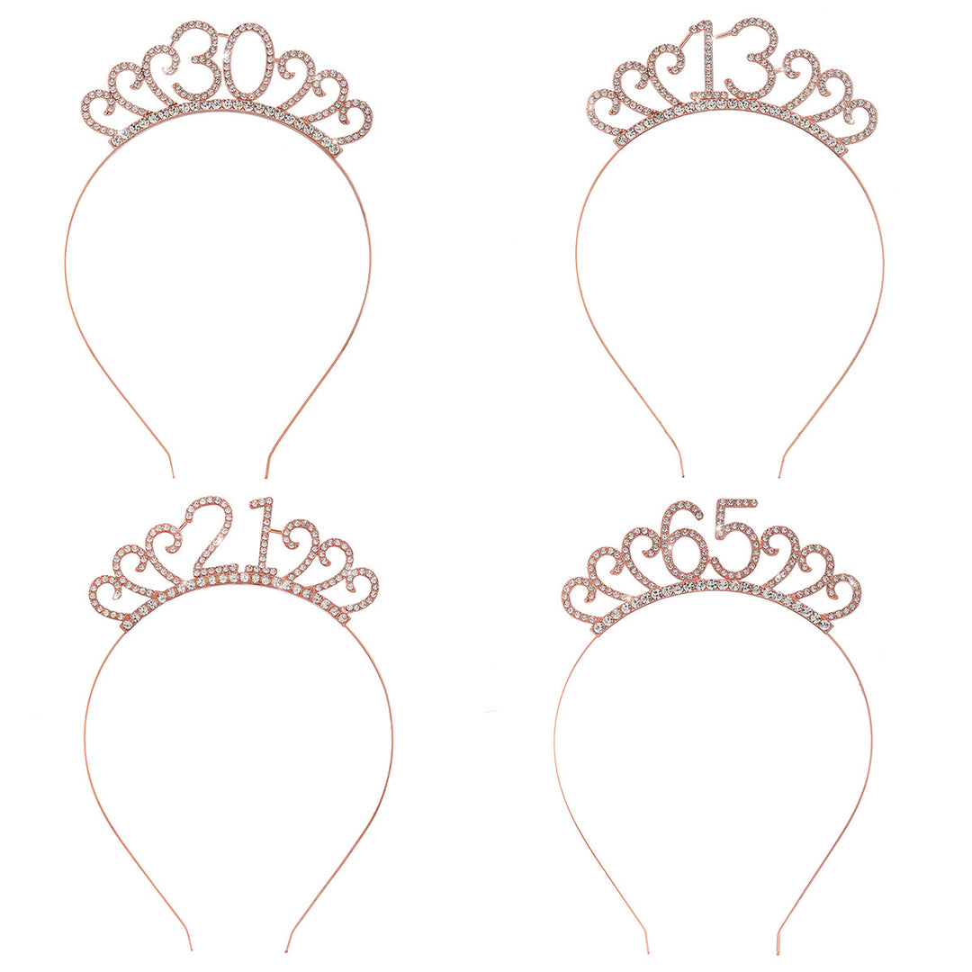 Ladies Crystal Tiara with Custom Designed Number Motif Stornfield