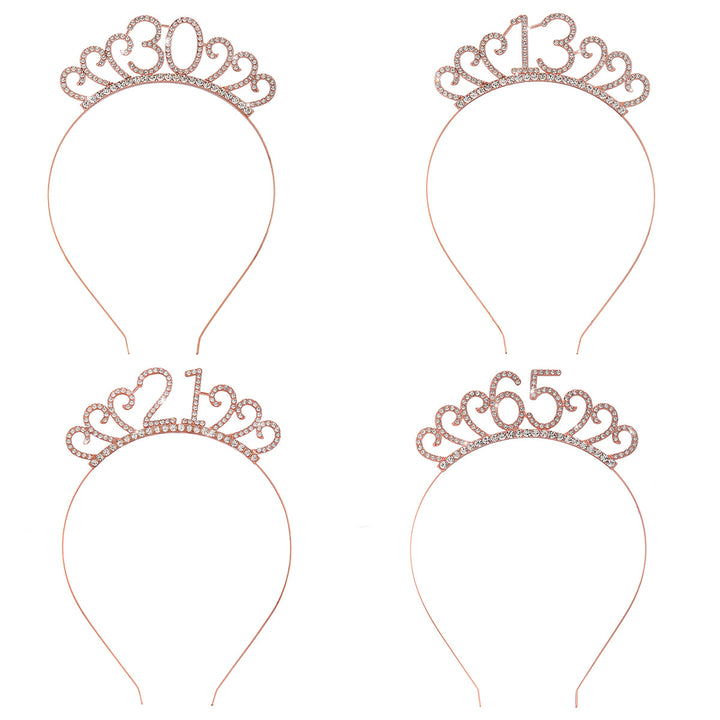 Ladies Crystal Tiara with Custom Designed Number Motif Stornfield