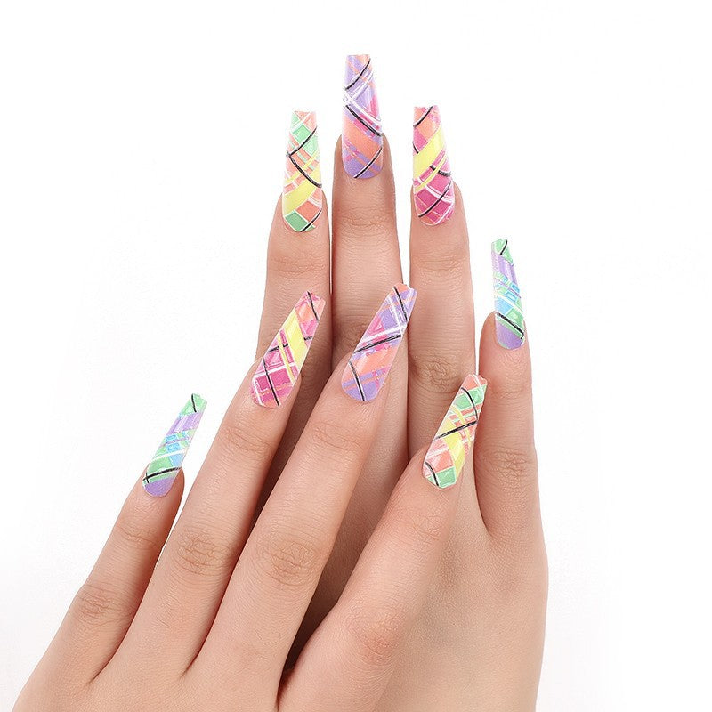 Luxury style artificial nails with intricate decorations Stornfield
