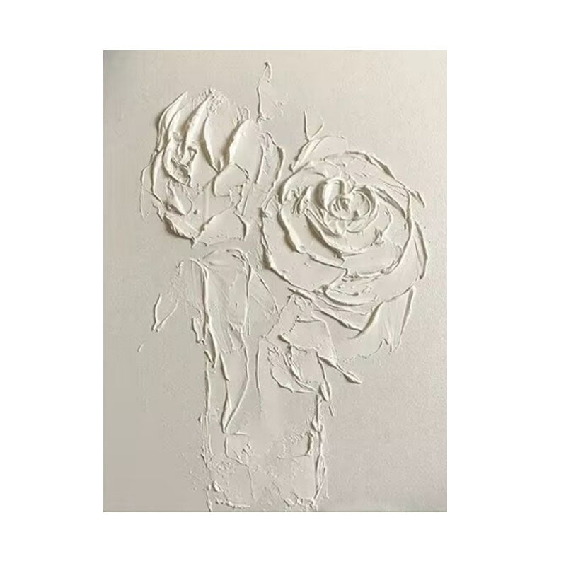 Textured Floral Relief Wall Artwork
