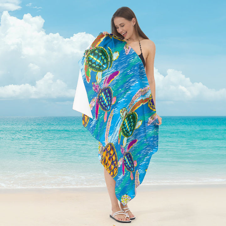 Beach towel with maritime star motif Stornfield