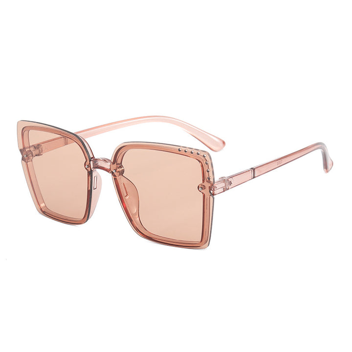 Ladies Square Sunglasses with Sparkling Frame Accents Stornfield