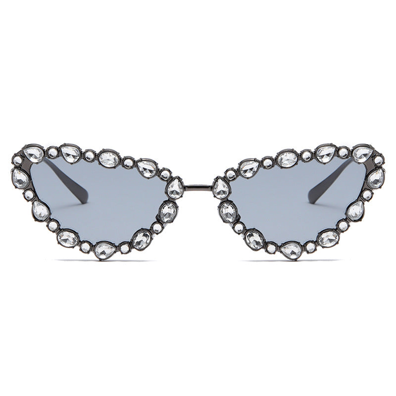 Women's Heart-Shaped Designer Sunglasses with Glamorous Crystal Frame Stornfield
