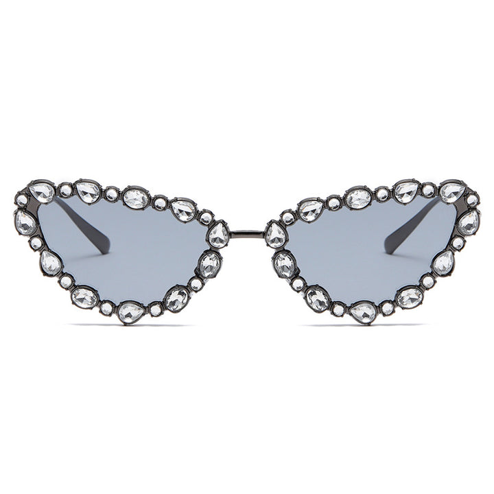 Women's Heart-Shaped Designer Sunglasses with Glamorous Crystal Frame Stornfield