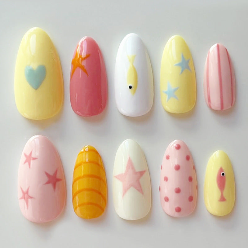 Creative Cartoon-Themed Press-On Nail Collection Stornfield
