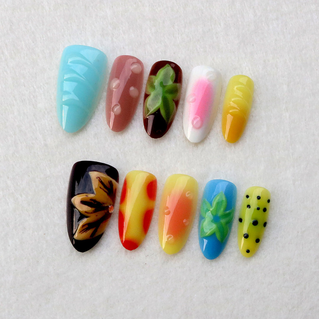Artsy Creative Press-On Nail Designs