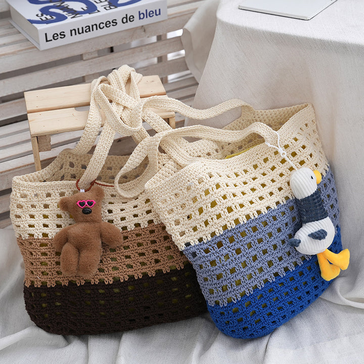 Handmade straw bag with cute tag Stornfield