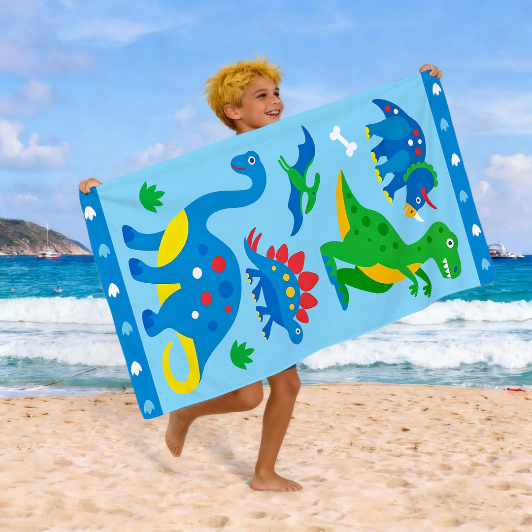 Beach towel with colorful horse motif Stornfield
