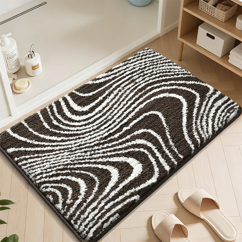 Abstract Wave Pattern Bath Mat Stornfield