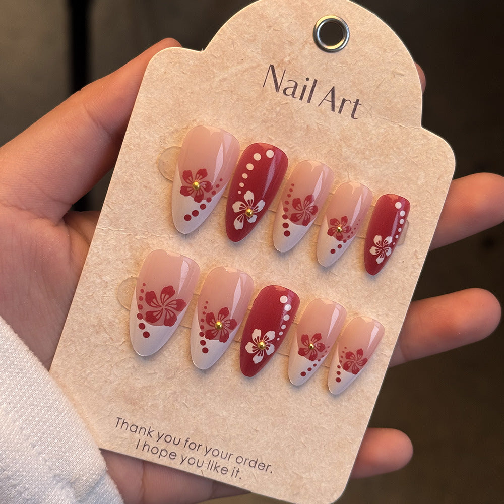 Elegant Floral Press-On Nail Art Collection Stornfield