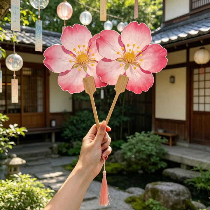 Hand fan with floral motifs Stornfield