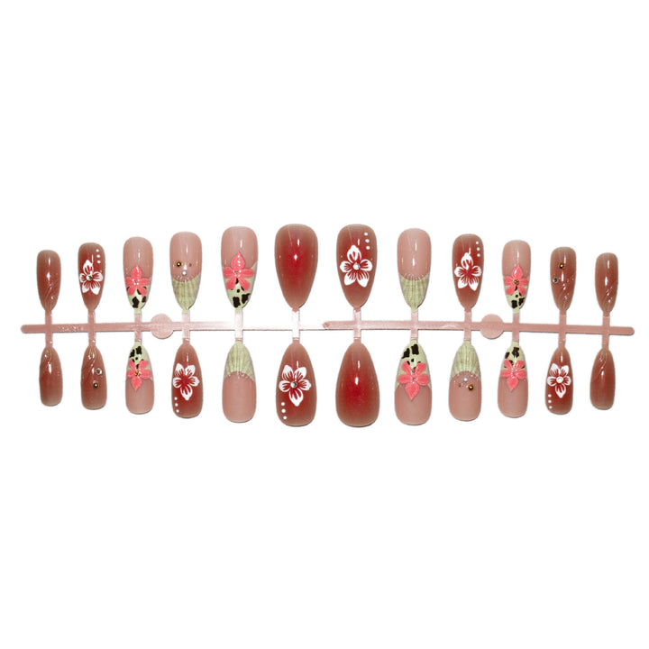 Artistic Floral Acrylic Nail Art Set