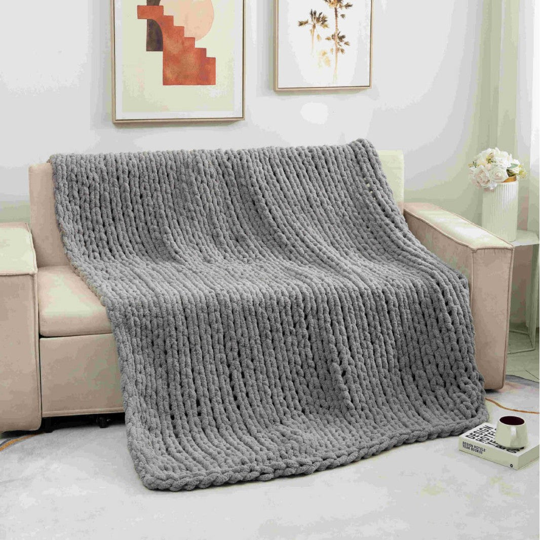 Cozy Knitted Throw Blanket