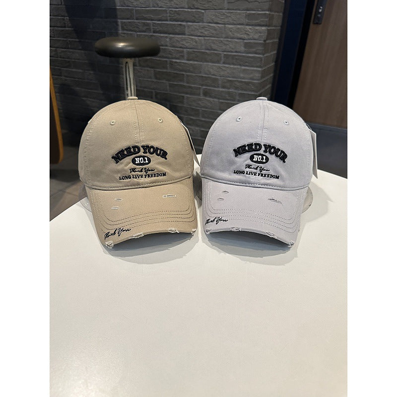 Men's Distressed Cotton Embroidered Baseball Cap Stornfield