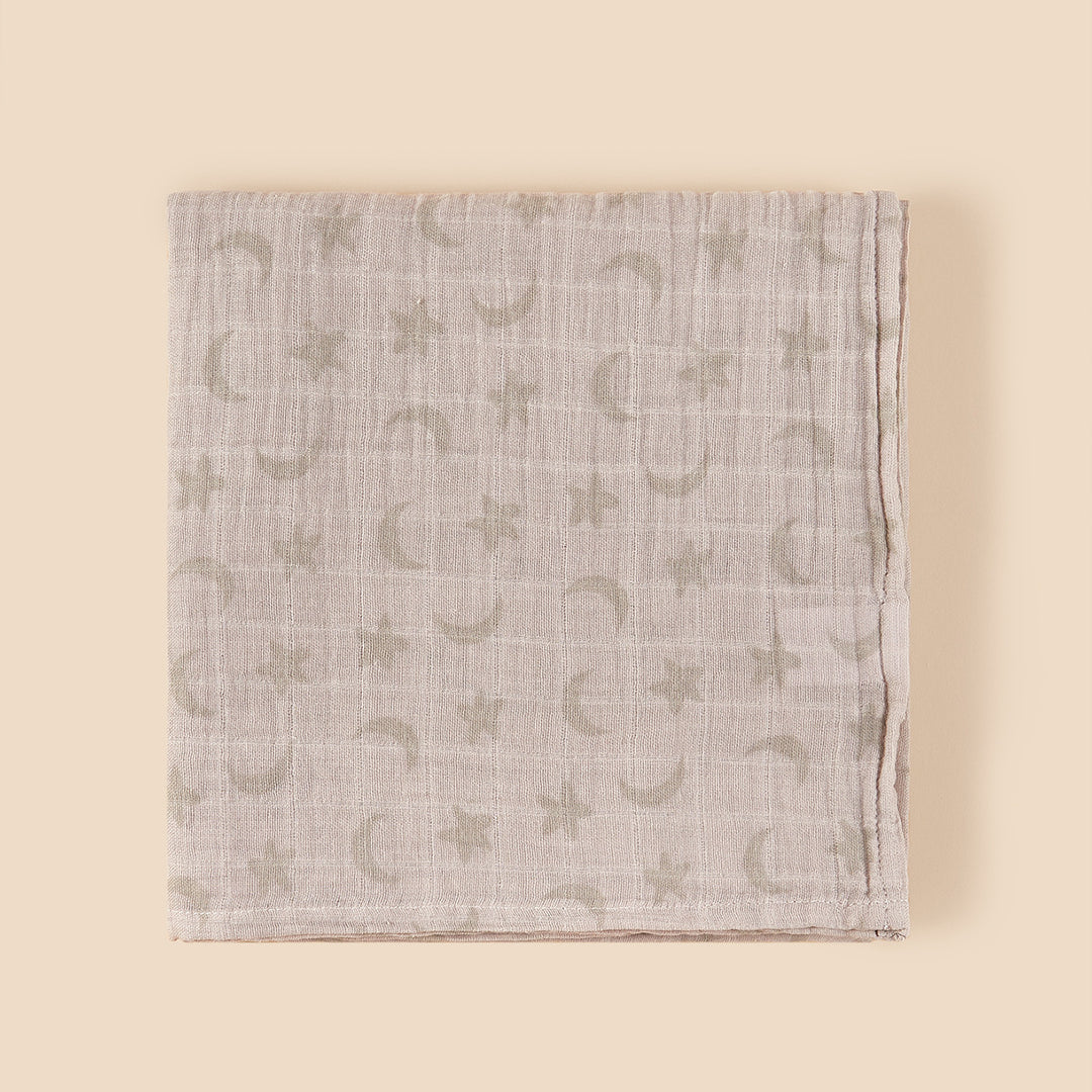 Cotton Muslin Baby Blanket with Heart Pattern Stornfield