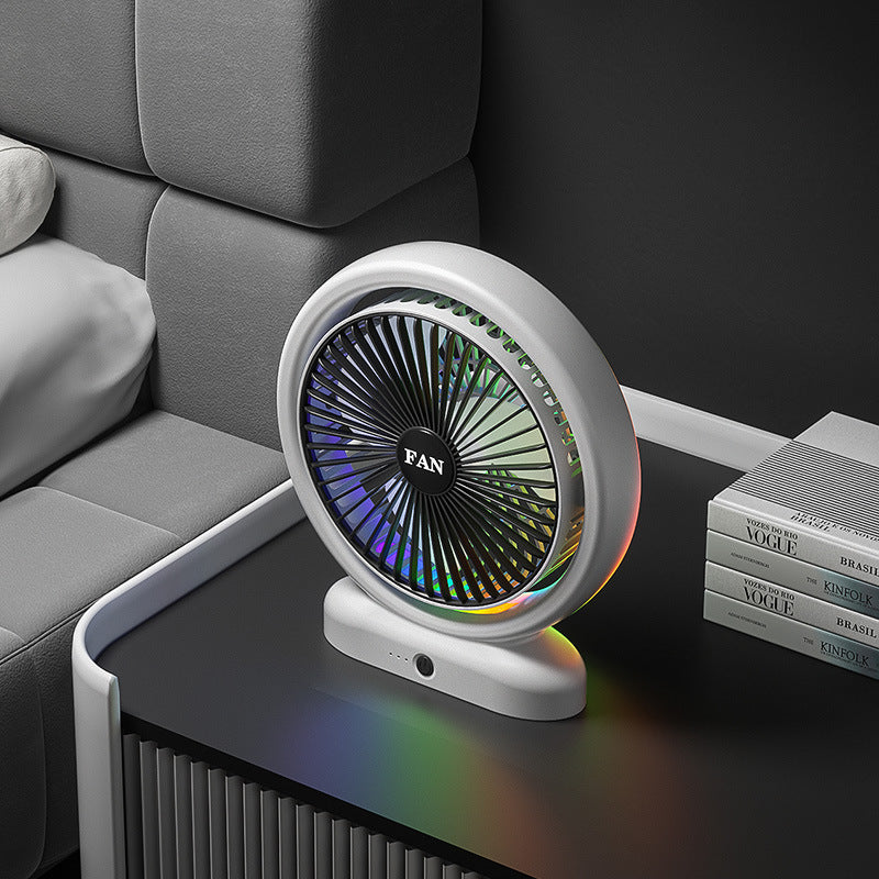 Unisex Portable Air Circulation Fan with LED Ambient Lighting Stornfield