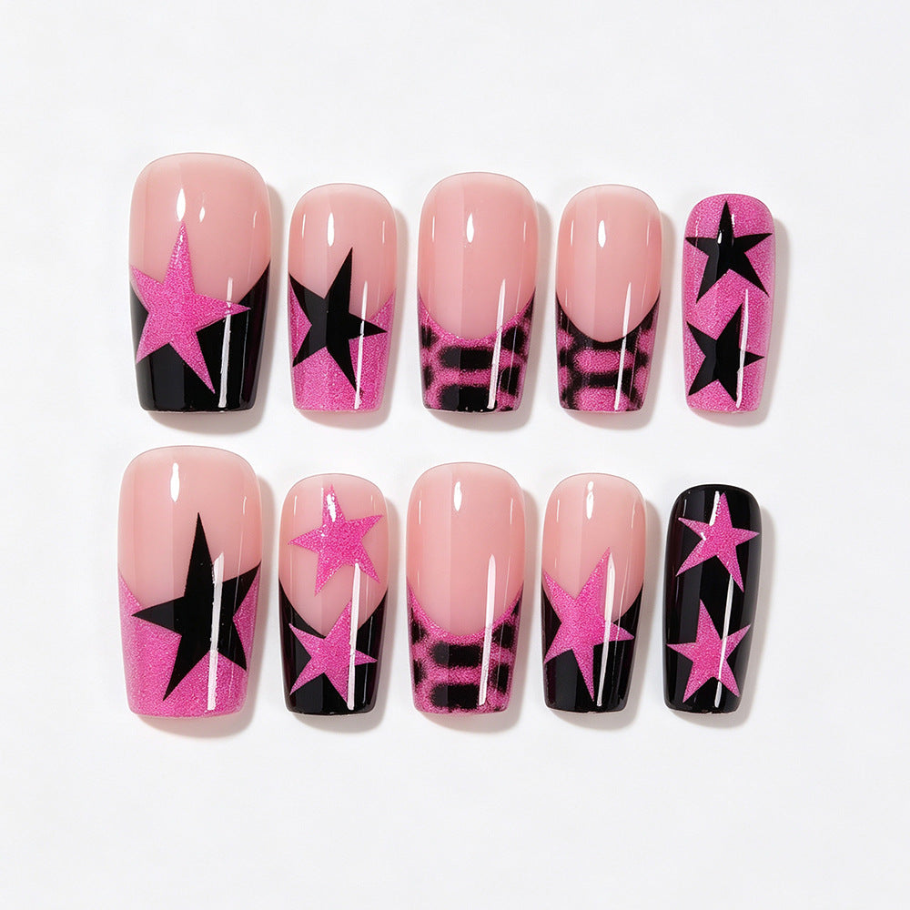Artistic Star Pattern Press-On Nails Stornfield