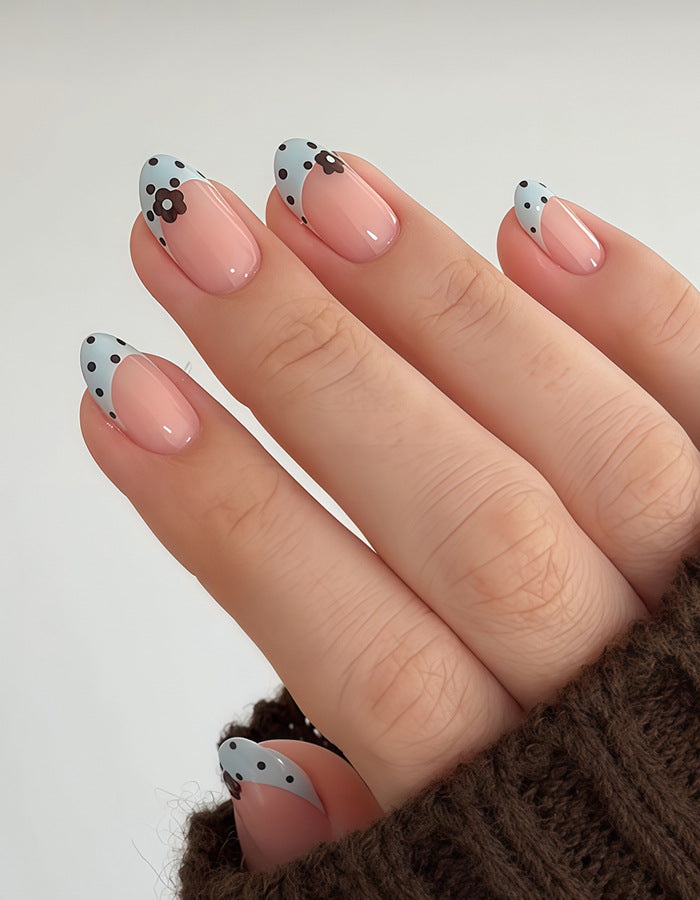 Artistic Floral Tip Press-On Nails Stornfield