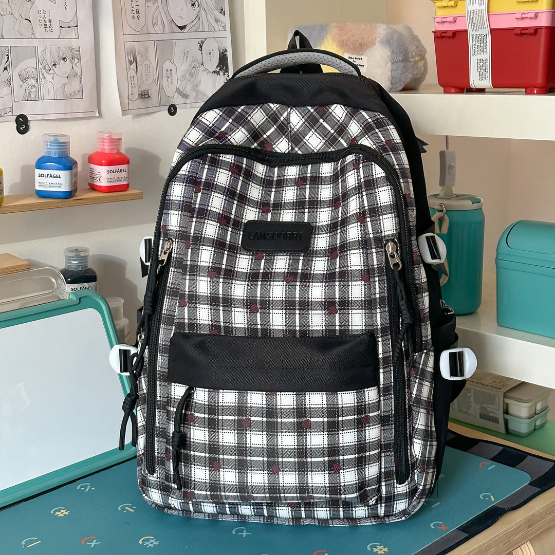 Multi-Functional Checkered Backpack Stornfield