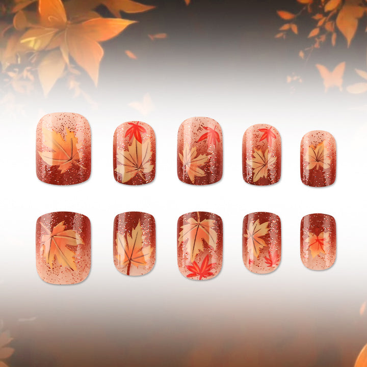 Autumn-Themed Gel Nail Art Stornfield