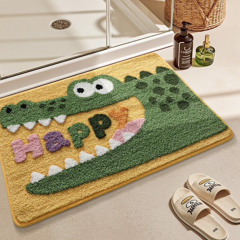 Fun Crocodile Themed Bathroom Rug