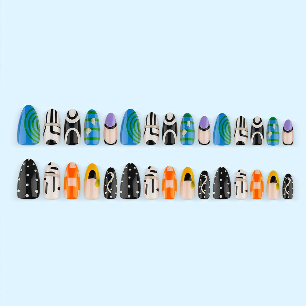Creative nail tips with geometric designs Stornfield