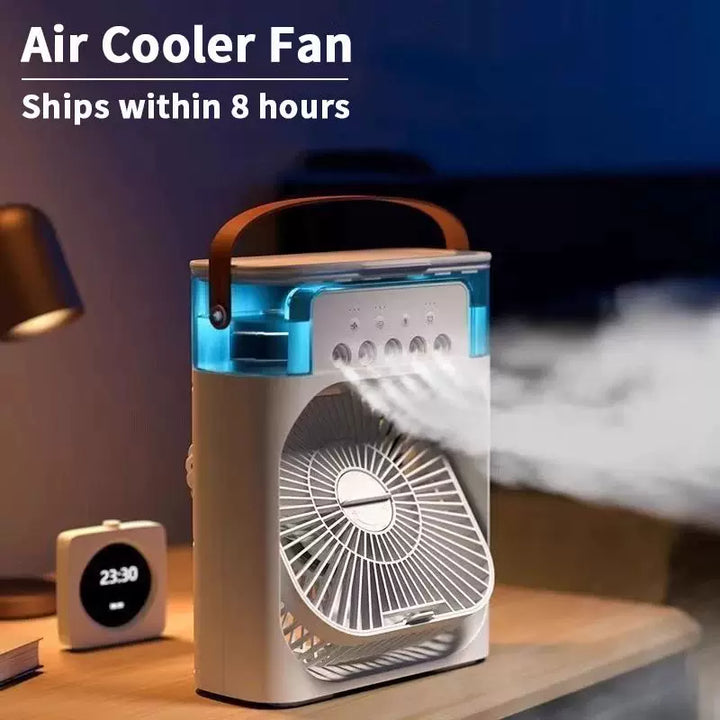 Unisex One Size Portable USB Humidifying Desk Fan with Ambient LED Mood Light and Multistage Air Circulation Stornfield