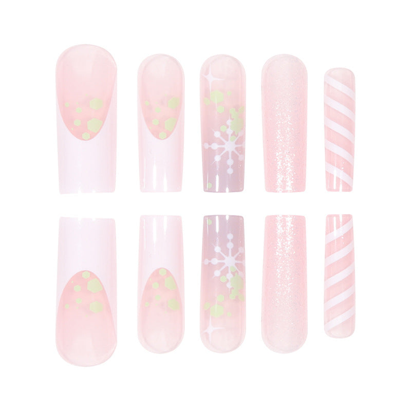 Festive Glittery Press-On Nails Stornfield