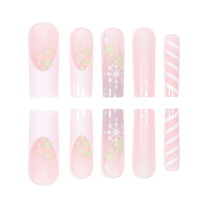 Festive Glittery Press-On Nails Stornfield