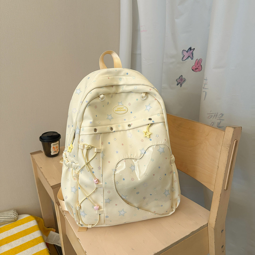 Heart-Appliqué Casual Backpack Stornfield
