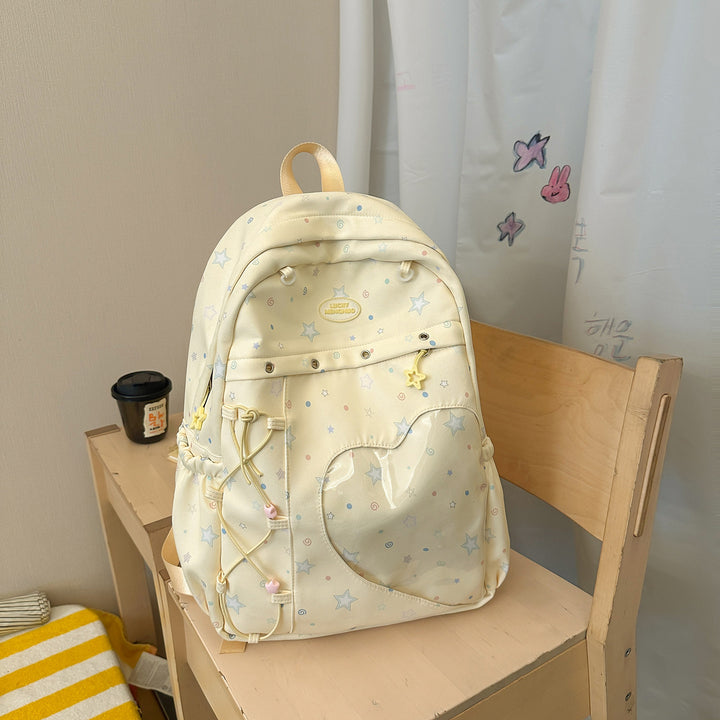 Heart-Appliqué Casual Backpack Stornfield