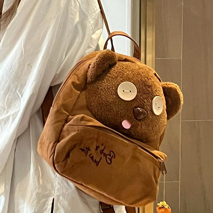 Plush Bear-Shaped School Backpack Stornfield