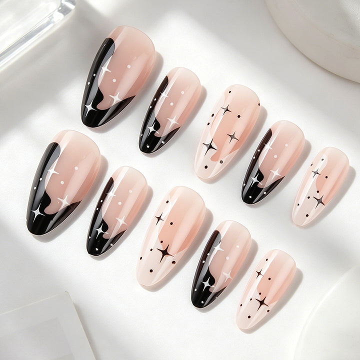 Artistic Galaxy-Themed Press-On Nail Art Stornfield