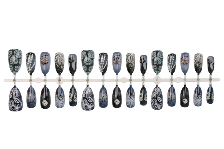 Halloween Artificial Nail Set with Unique Spooky Designs Stornfield