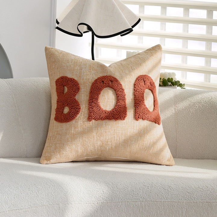 Decorative pillow with playful lettering