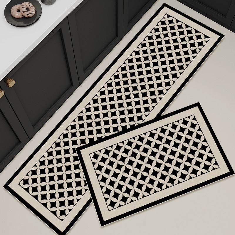 Geometric Pattern Kitchen Rug Set